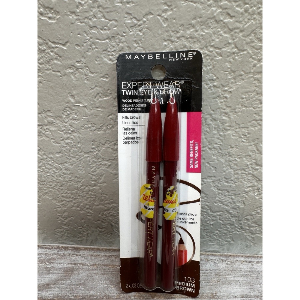 $6 đ Maybelline Expert Wear Twin Eye & Brow Eyeliner, #103 Medium Brown NEW